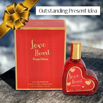 Love Heart Rouge Edition Spray Perfume Eau de Parfum for Women Fruity Floral Sweet Scent 100ml / 3.4 fl.oz