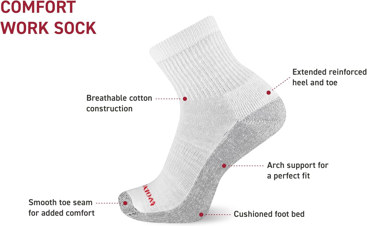 Wolverine Men's Cotton Crew Socks (6-Pack) - Image 5