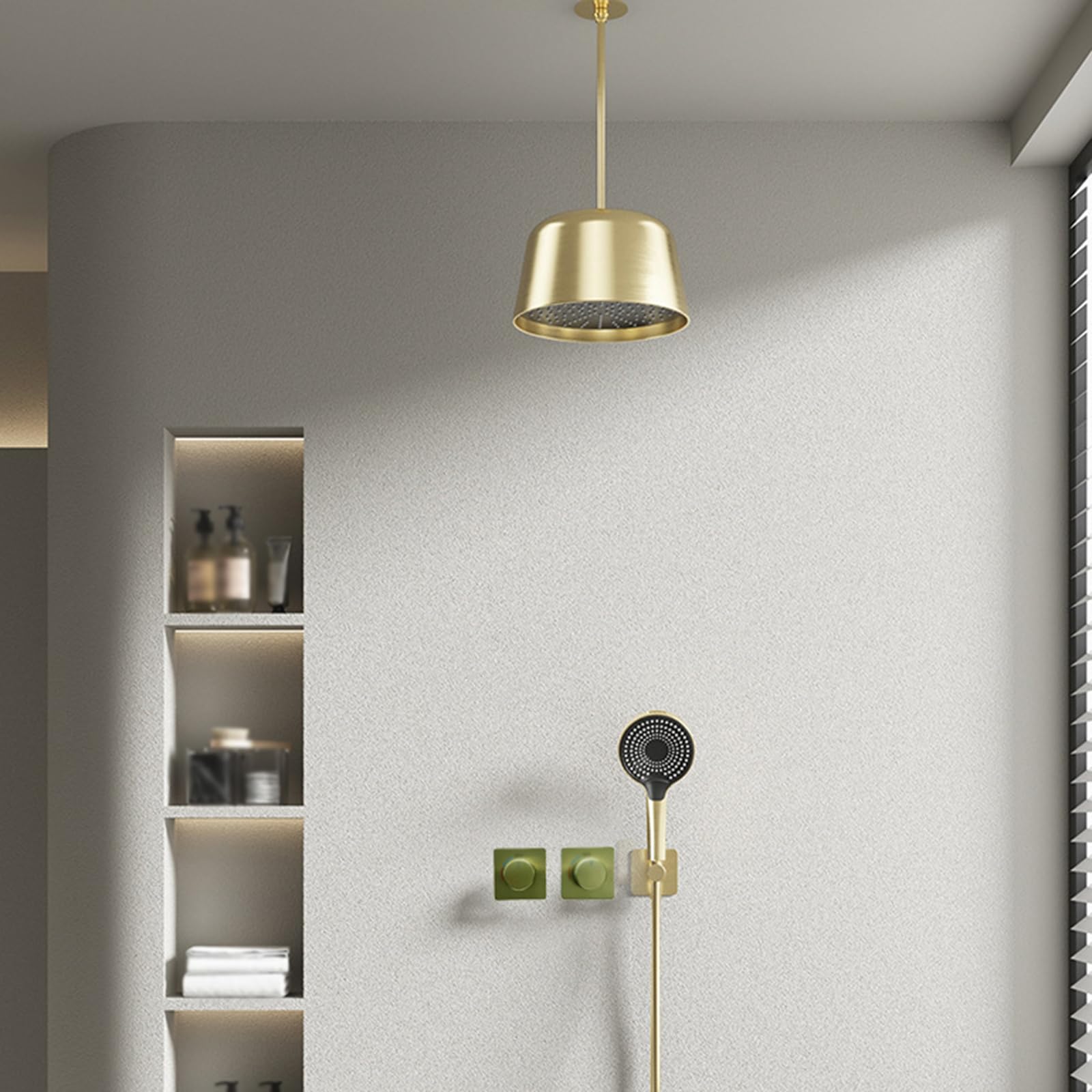Kit de douche à effet pluie pour créer une salle de bain d'hôtel spa avec mitigeur encastré