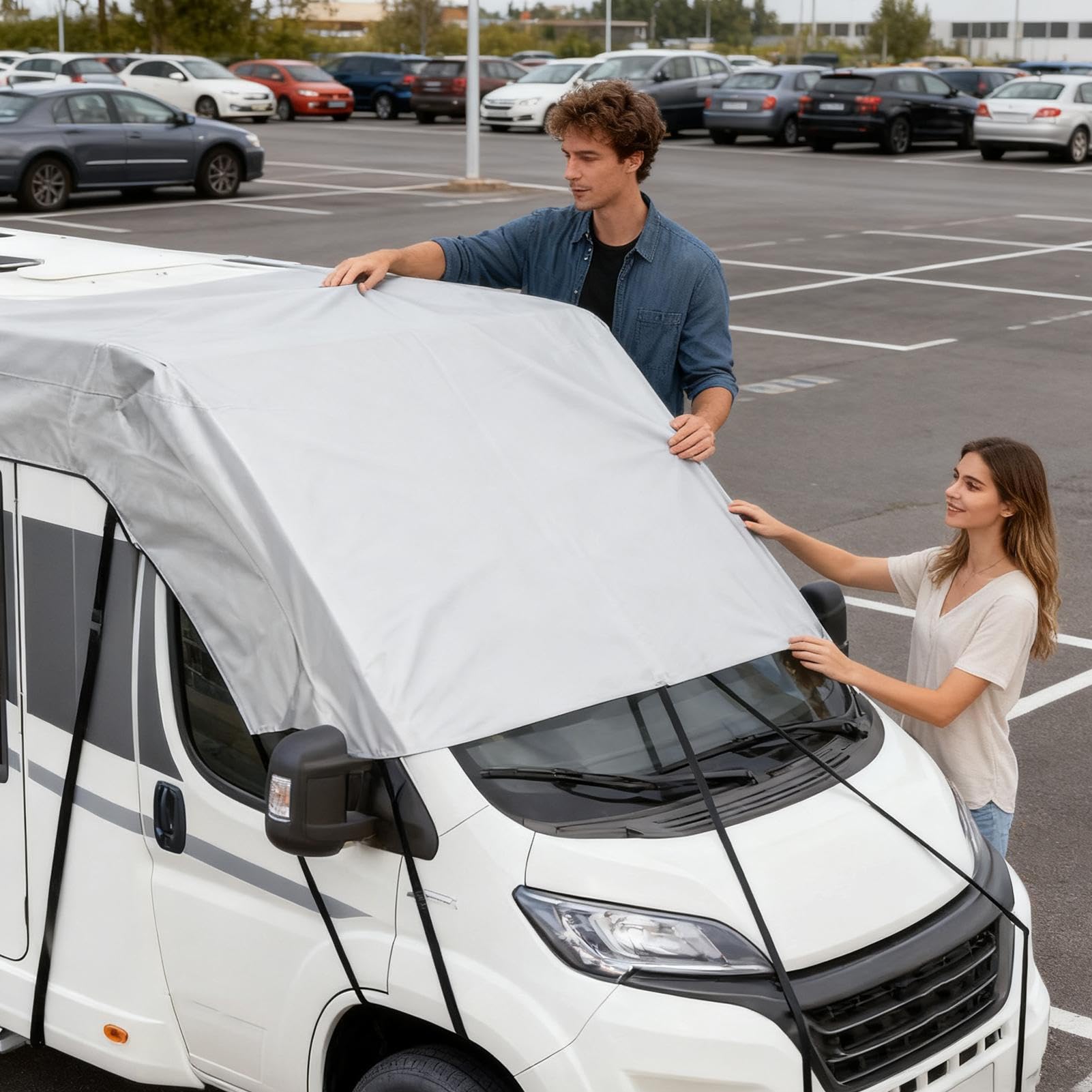 Copertura Per Camper Tela Protezione UV E Parasole | Copertura Tetto Camper Antivento E Antisole Per Viaggi Campeggio Spiaggia Viaggi Invernali Auto Camion Rimorchi Camper