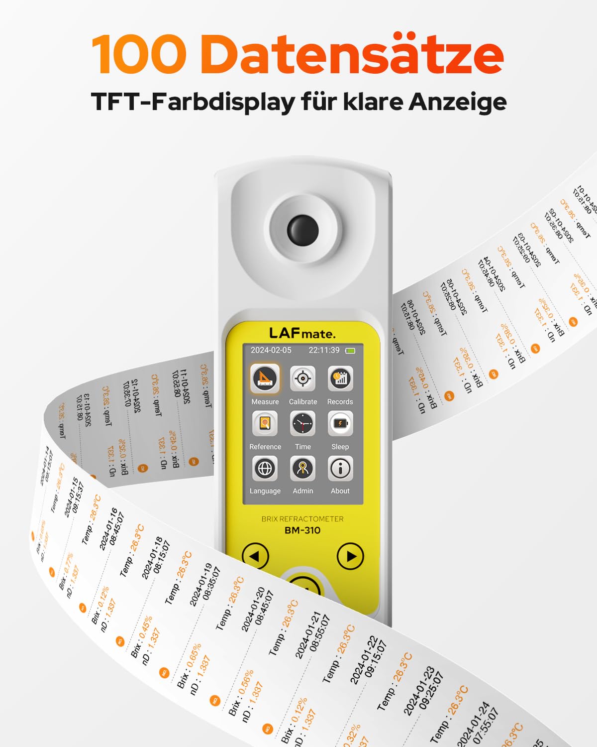 Digitales Refraktometer mit ATC für Weinherstellung, Heimbrauen, 0~95% Brix Refraktometer Zuckergehalt für Kaffee Obst Honig Ahornsirup