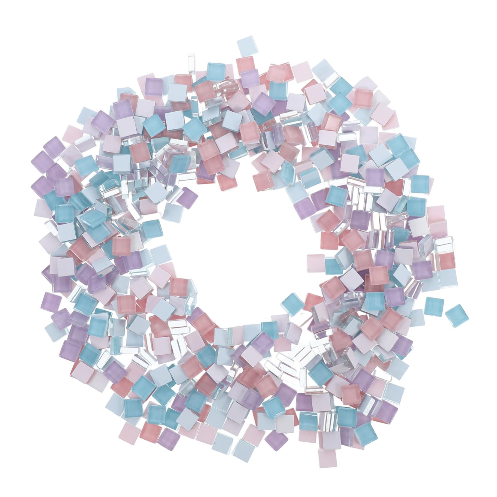 Tessere in Vetro Colorato Quadrate per Mosaico Fai da Te, 1200 Pezzi | 2 Borse, 1x1 Cm per Progetti Diy, Decorazione Casa e Lavoretti per Ragazzo Ragazza