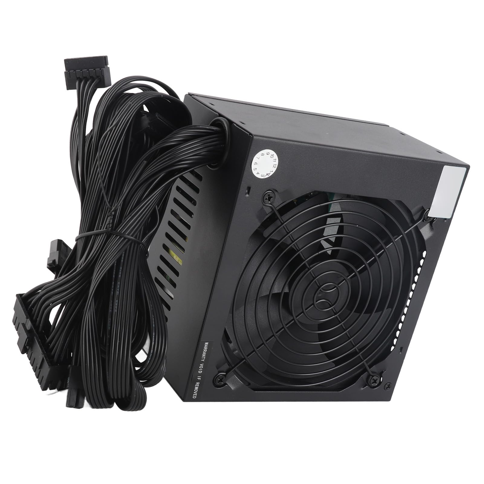 Zasilacz Komputerowy ATX o Mocy 550 W z Cichym Wentylatorem 120 Mm, Aktywny Zasilacz do Gier PFC do Obudowy Komputera Stacjonarnego, Obsługa Multi-Guard, Kompatybilny z Okablowaniem Tylnym,