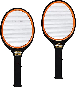 The Executioner Revenge Twin Pack Electric Bug Zapper Fly Swatter Wasp, Mosquito, Bug, Insect Killer Single Layer Racket Efficient Zapping Indoor Outdoor Soft Touch Handle Revenge Twin Pack