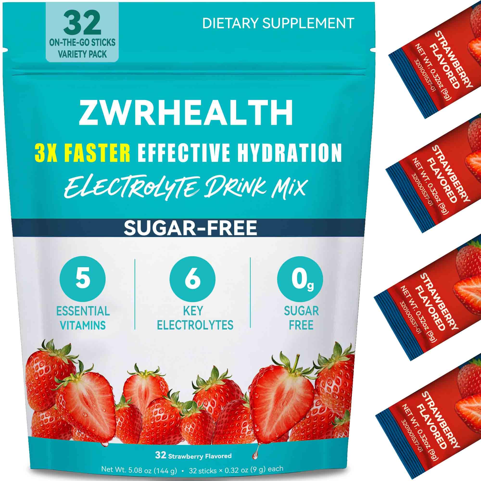 Electrolytes Powder Packets, Sugar Free Hydration Packets, 4 Flavors Liquid Daily IV Electrolyte Drink Mix, Instantly Hydrating & Party Recovery with 6 Electrolytes & 5 Vitamins, 16 Servings — Amazon image 17