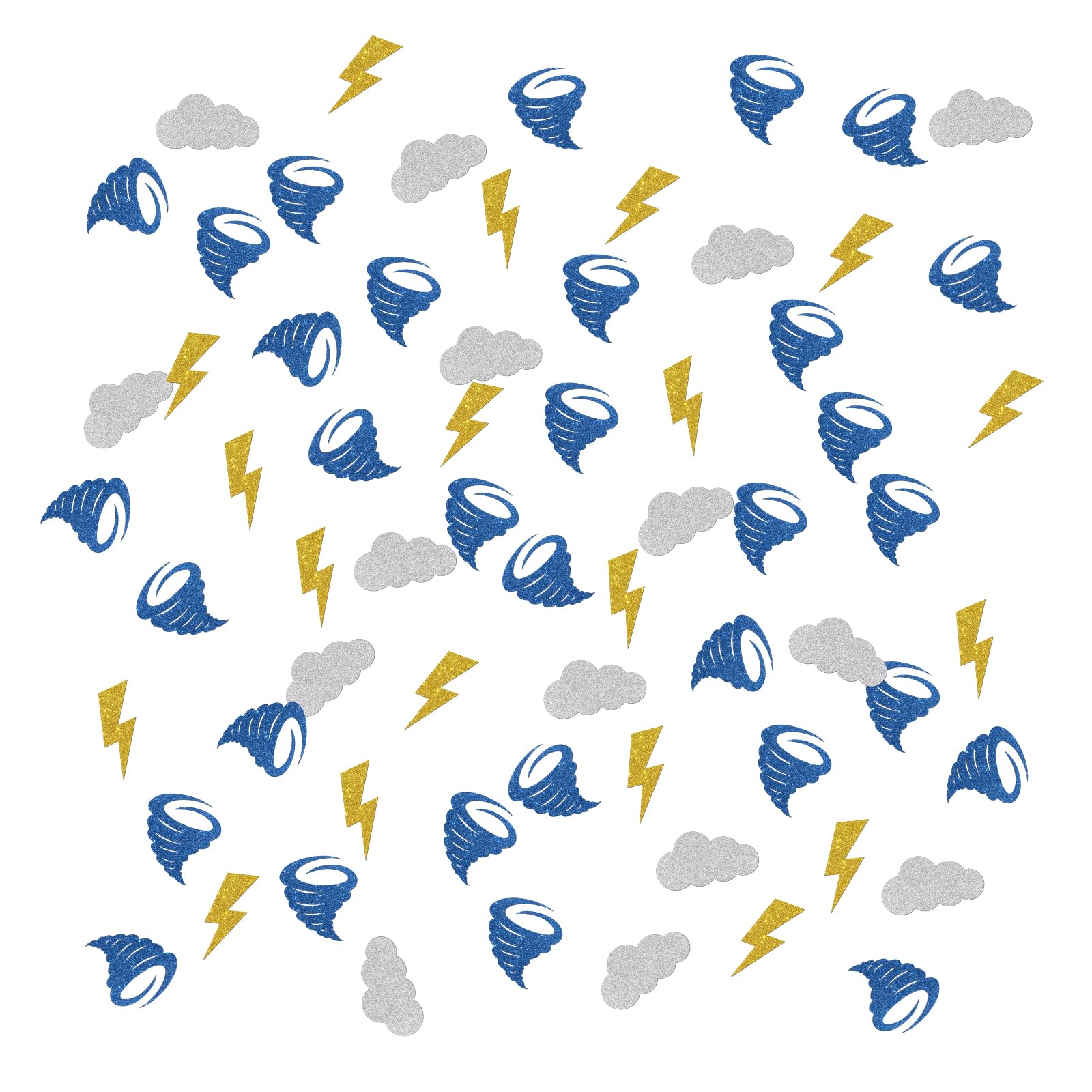Sursurprise Tornado Party Dekoration – Konfetti Mit Wolken, Blitzen & Tornados, Glitzerkarton, Für Themenpartys