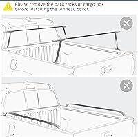 Vista 8 de OEDRO Cubierta suave para caja de camioneta plegable cuádruple compatible con Chevy Silverado 2500 3500 HD 2500 3500 / GMC Sierra 2500 3500 HD 2020