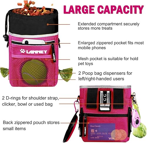 Miniatura 4 de Bolsa de entrenamiento para perros pequeños a grandes, bolsa de entrenamiento para perros pequeños a grandes, bolsa de golosinas para transportar