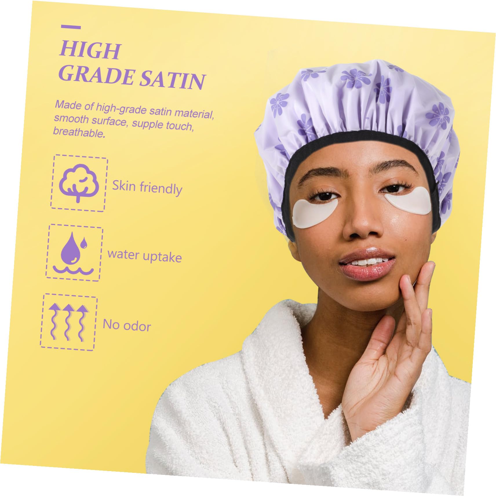 4 Stück-pack Duschhauben aus Atmungsaktivem Elastischem Material Großzügige Größe für Damen und Kinder Vielseitiger Haarschutz Beim Duschen Schlafen Spa und Kosmetik