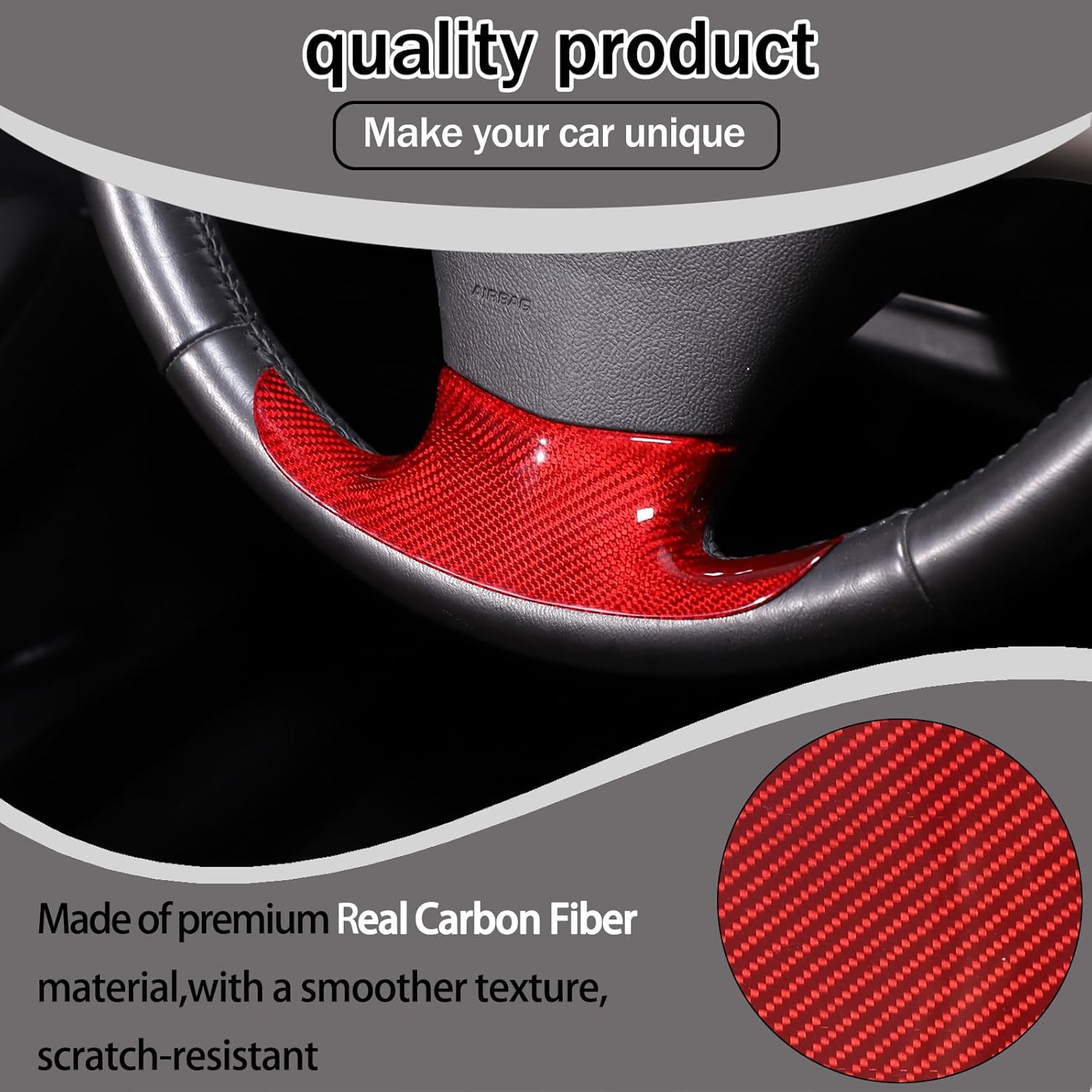 Lcojicep Inner Instrument Lower Bottom Frame Cover Trim Compatible with Chevrolet Corvette C6 2005-2013,Real Carbon Fiber Central Control Panel Chin Frame Trim Cover (Red)