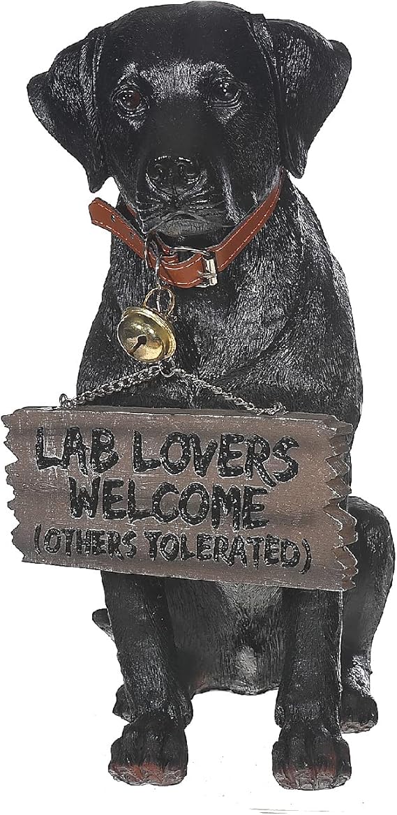 DWK Front Porch Dog Outdoor Sign Decorative Statue