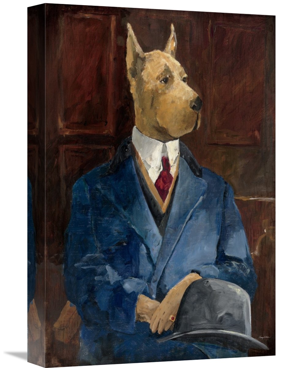 Global Gallery Avery Tillmon 'Inspector Dog leash' Giclee Stretched Canvas Artwork, 12" x 18"
