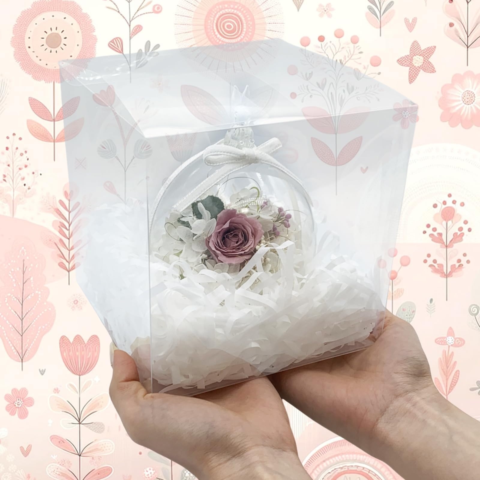 Amazon | TOMOTHY ギフトボックス 透明 15×15×15cm クリアボックス