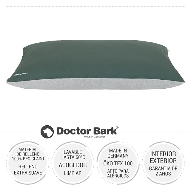 Foto 2 de 8 de Doctor Bark GreenLabel - Cojín para perros y funda de cojín para perros, suave, grande, lavable, fácil…
