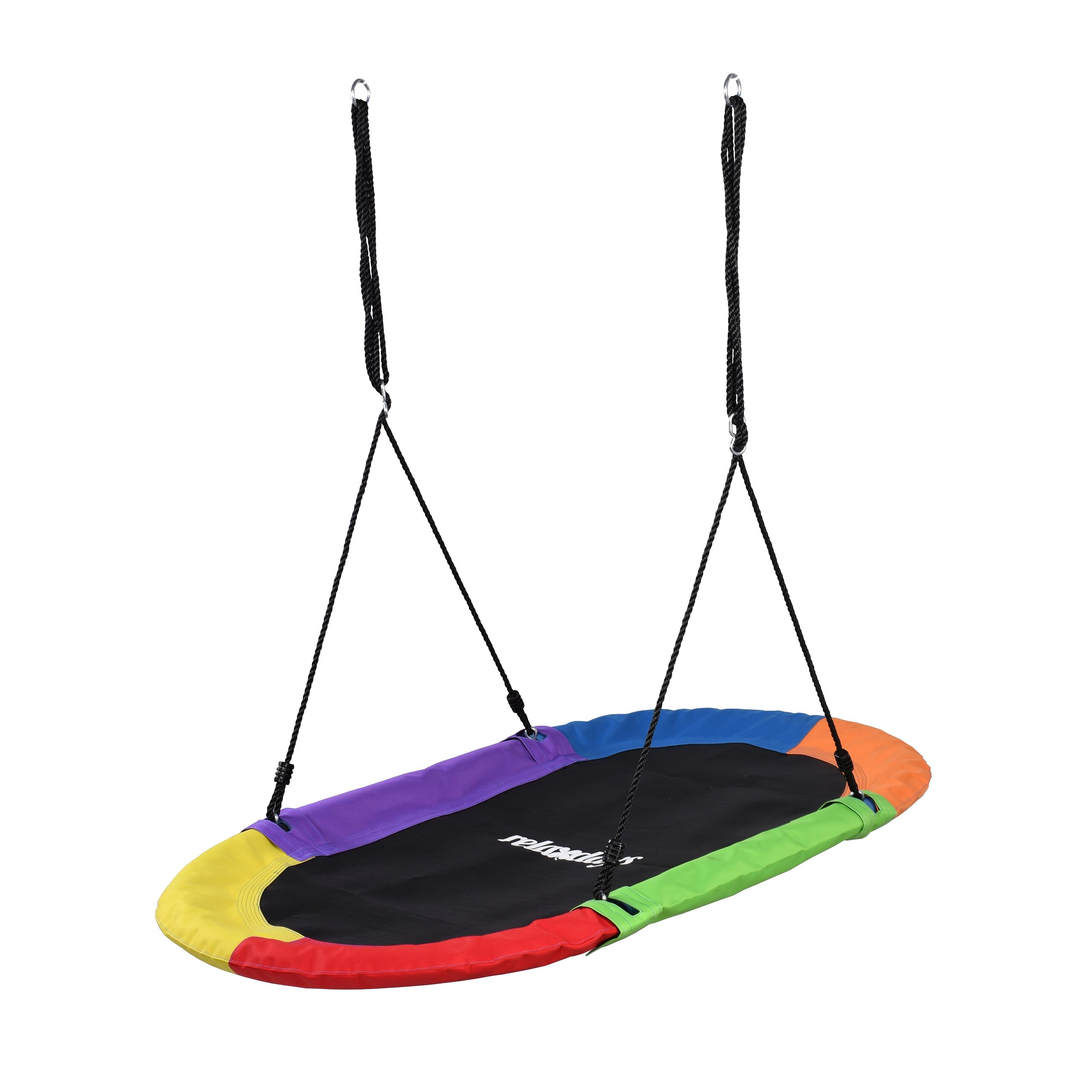 Relaxdays Altalena a Nido Ovale, Bambini & Adulti, 300 kg, XXL per più L x P: 150 x 80 cm