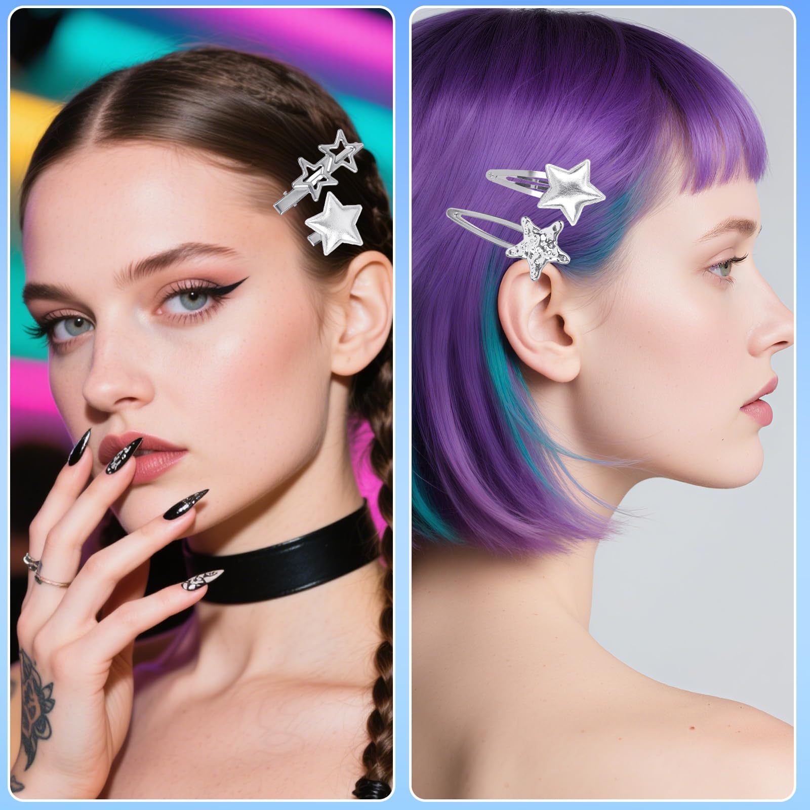 lasuroa 18pcs Y2K Star Hair Clips - Image 4