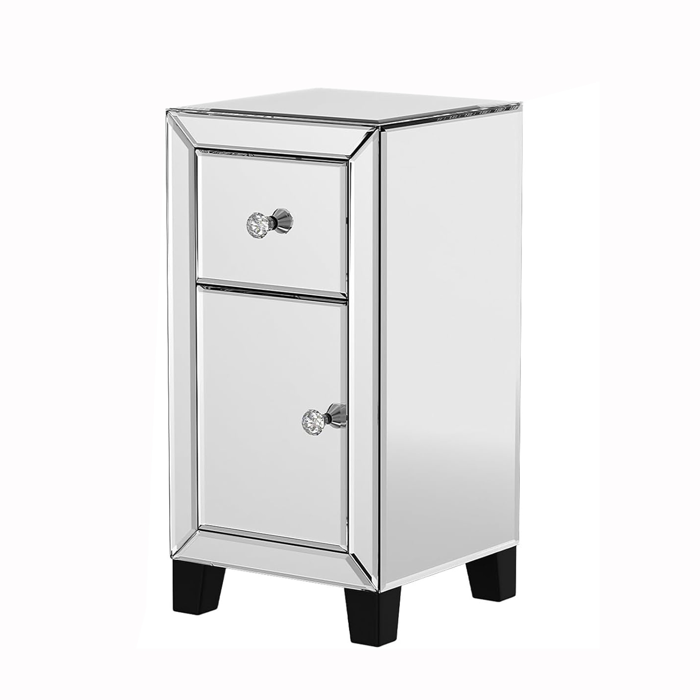 クリスタル付きミラーナイトスタンド BEDSIDE TABLE クリスタル付きミラーナイトスタンド BEDSIDE TABLE クリスタル