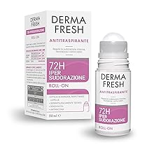 Dermafresh Ipersudorazione, Deodorante Antitraspirante Roll-On 50 ml, Efficace 72H, No Alcol, Antimacchia, Delicato sulla Pelle, Contro Sudorazione e Cattivi Odori, Dermatologicamente Testato