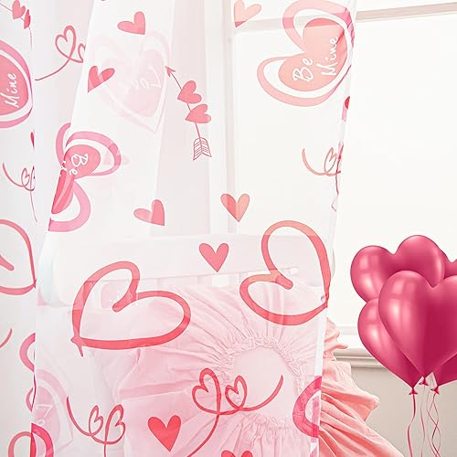 Miniatura 8 de Karseteli Cortinas de Halloween para sala de estar, cortinas traslúcidas naranjas de 96 pulgadas de largo, 2 paneles de decoración de Halloween para