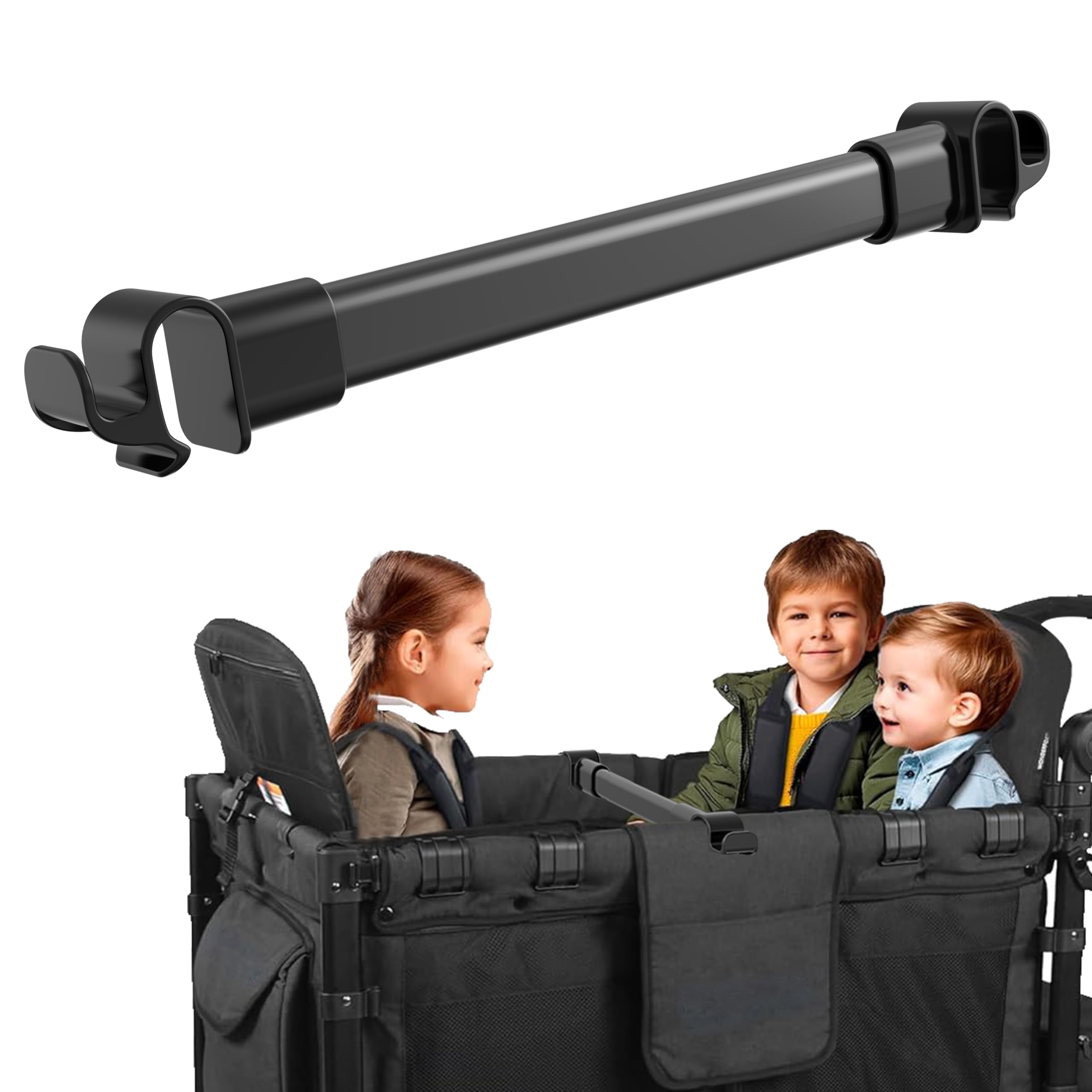 Forward-Facing Bus-Style Seating Upgrade Stroller Wagon Support Bar Compatible with Wonderfold W4 Elite/Luxe (4 Seater), Wonderfold Wagon W4