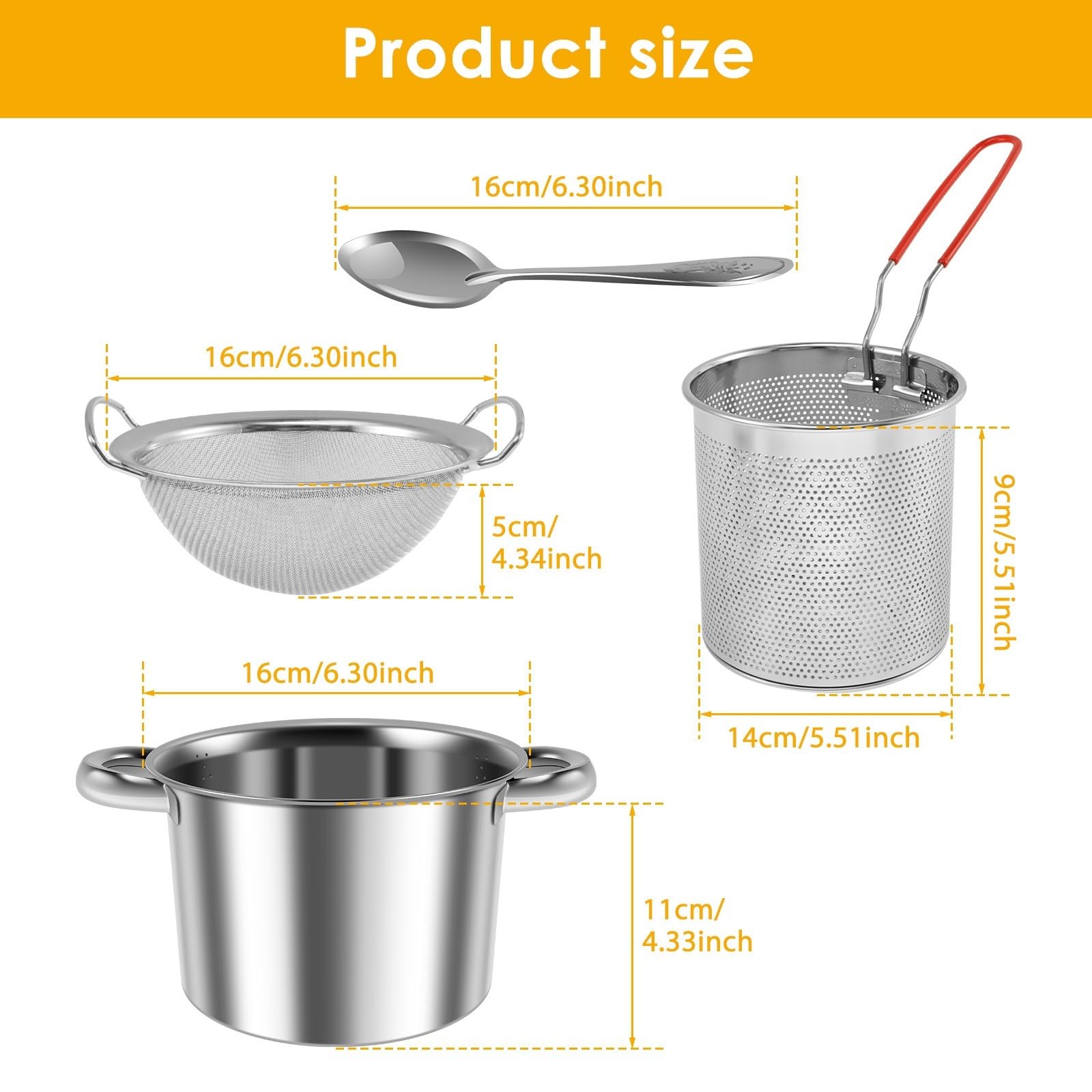 Pot De Filtre À Huile, Récipient Crépine En Acier Inoxydable Avec Friture Chauffage Rapide(Style2)