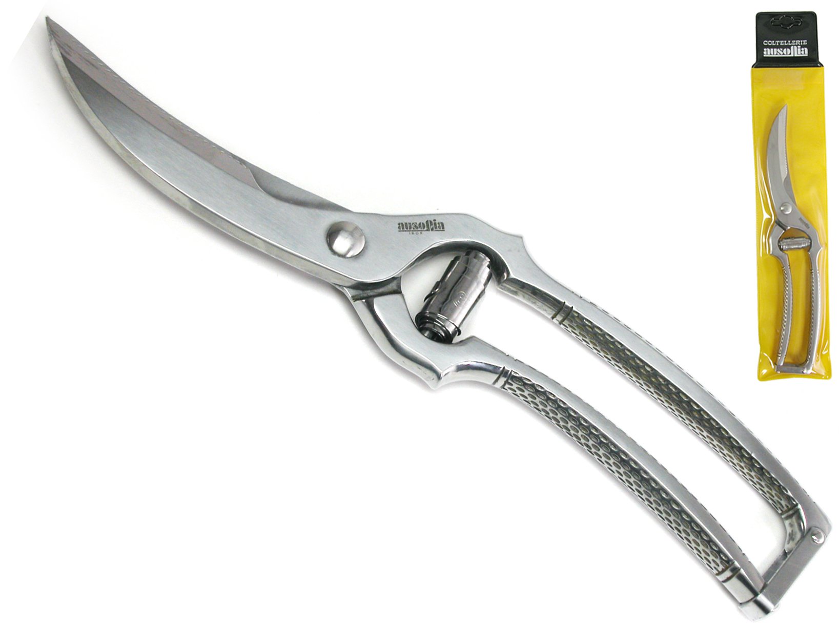 Ausonia - Trinciapollo inox tipo Gazzella Cm 24