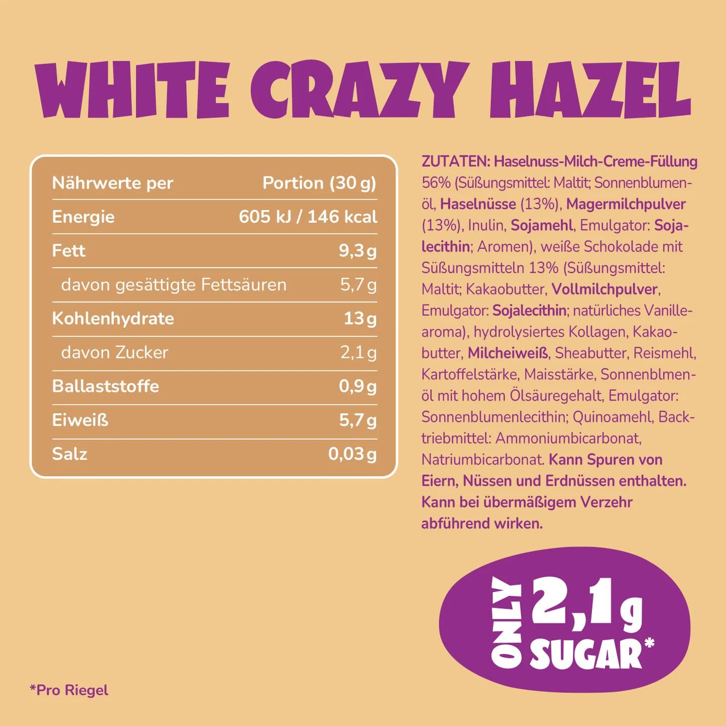 Ahead Cream-Filled Wafer Bar Mixbox 12 x 30g | Knusprige Waffel mit Cremefüllung, Schokolade ohne Zuckerzusatz | 2,4 g Zucker pro Riegel mit 3 Sorten: Crazy Hazel | White Crazy Hazel | Crazy Pistachio