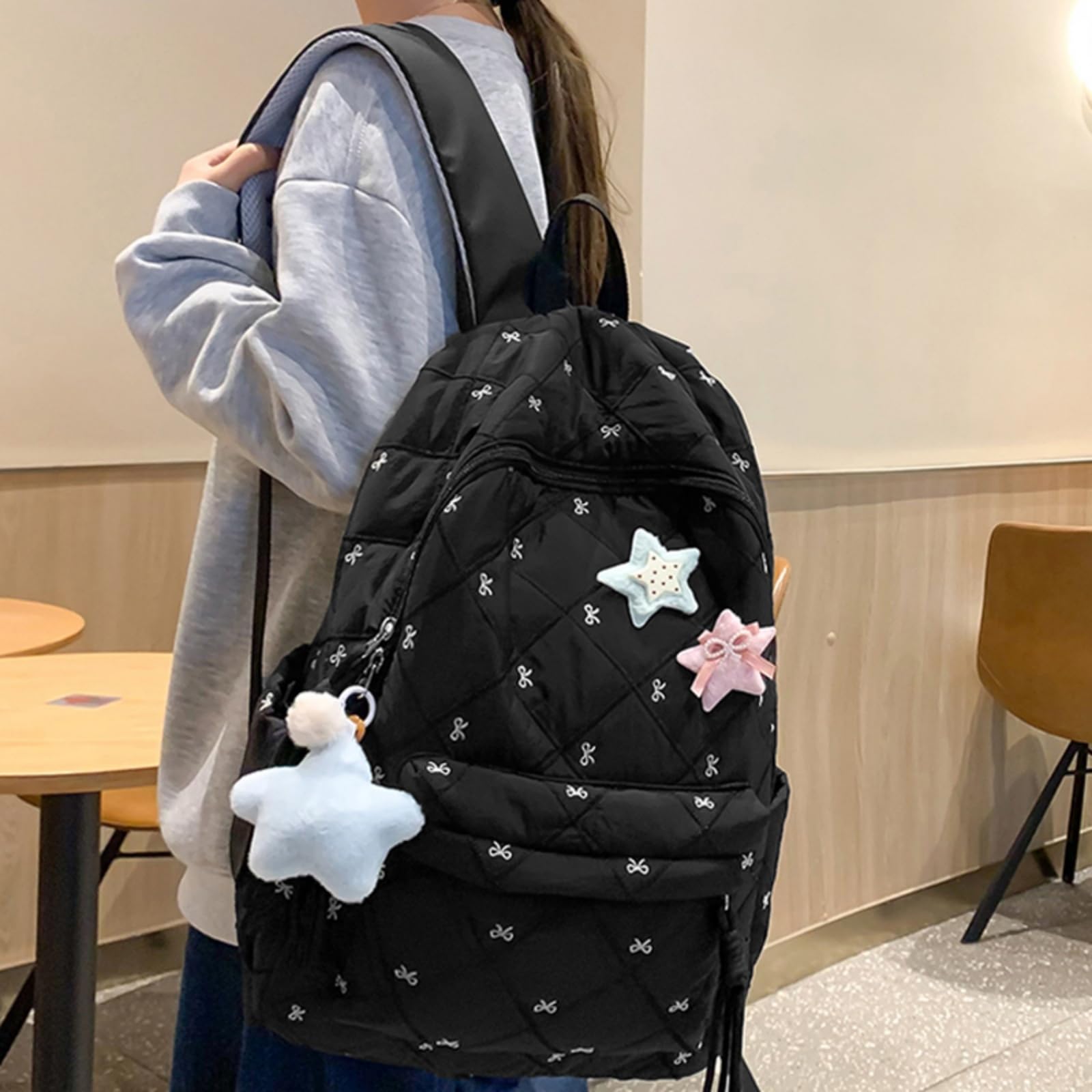 Mochila escolar Zaino Modello, Casual Leggero, Daypack alla Moda per Ragazze Portatili Viaggi Scolastici Escursioni Giornaliere