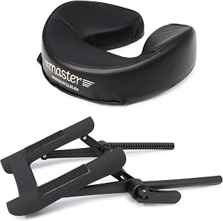 Master Massage Universal Ergonomic Dream™ Adjustable Massage Table Face Cradle with Ultra Plush Face Cushion Pillow Set, Black