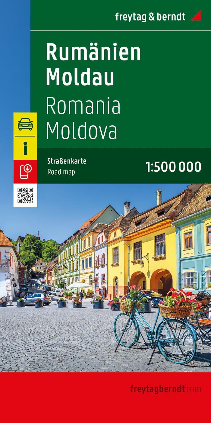Romania and Moldova Road Map - 1:500,000 scale