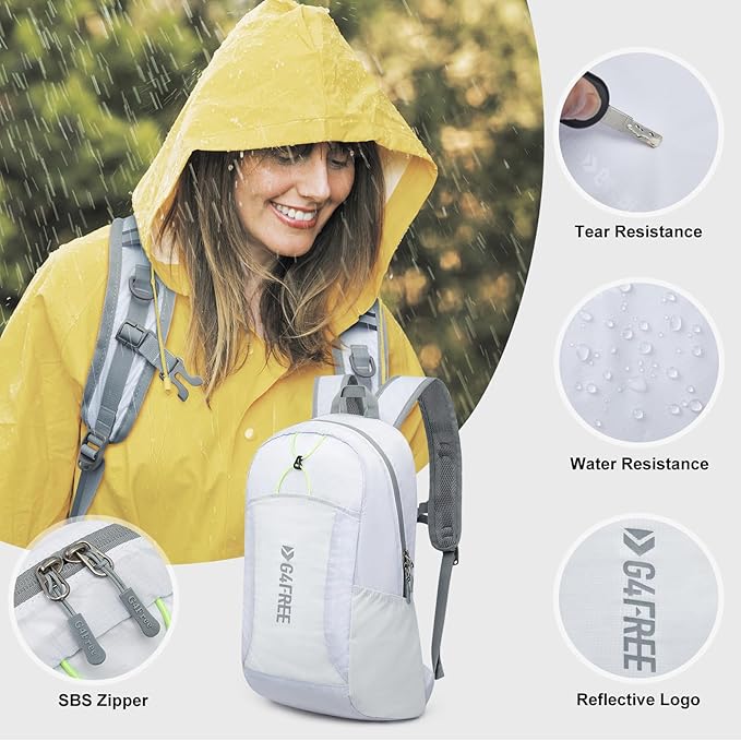 Mochila plegable G4Free 24L impermeable para senderismo mujer hombre miniatura 4