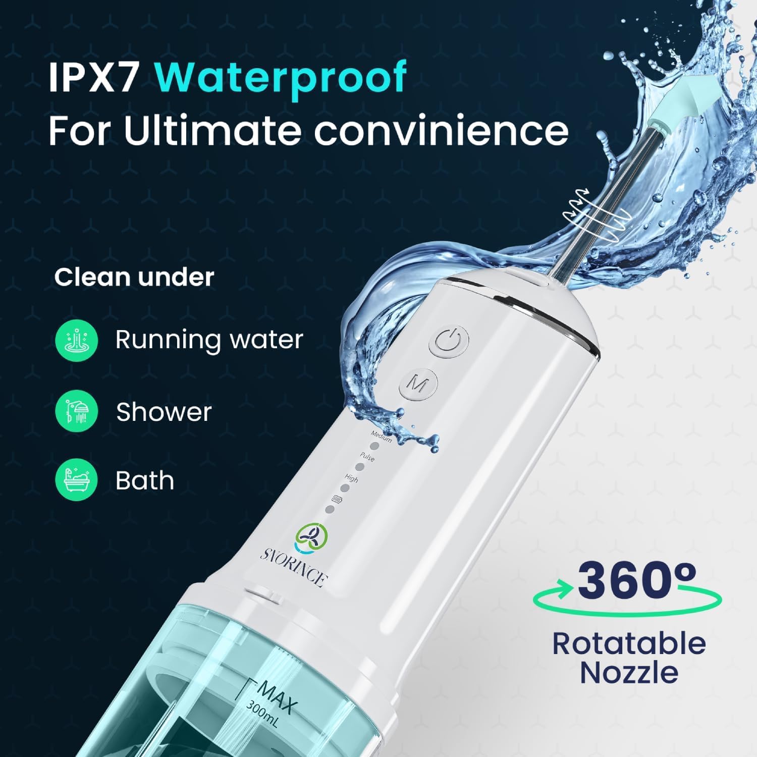 Nasal Irrigation System for Sinus Relief - Portable Cordless Electric Neti Pot Nose Cleaner - Sinus Flush Kit for Adults & Kids (30 Packs)