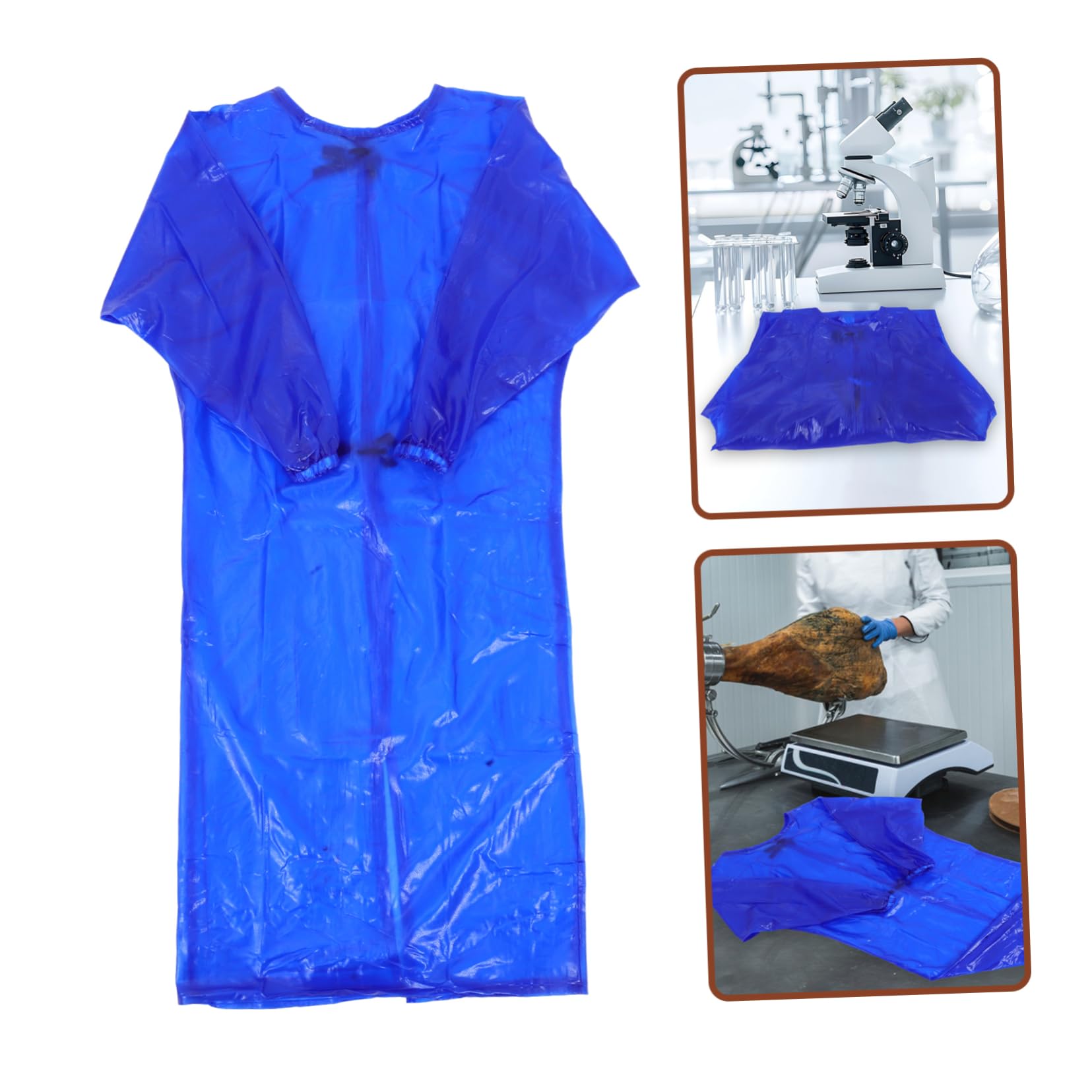 Hemobllo Langarmbluse Unisex-arbeitsschürze Arbeitskleidung Laborkittel Dicke Schutzschürze Industriearbeitsschürze Wasserfeste Kleidung Wasserdichte Schürzen Unisex-schutzschürze Pvc Blue