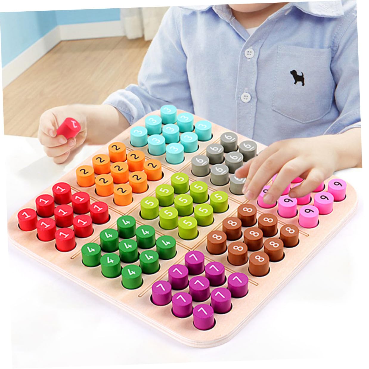 Brettspiel Denkspiel Spiel Entwicklung Sudoku für Intellektuelle Kinder Pädagogisches Holz mit Holzspielzeug Geeignet für Gruppen und Einzelspieler