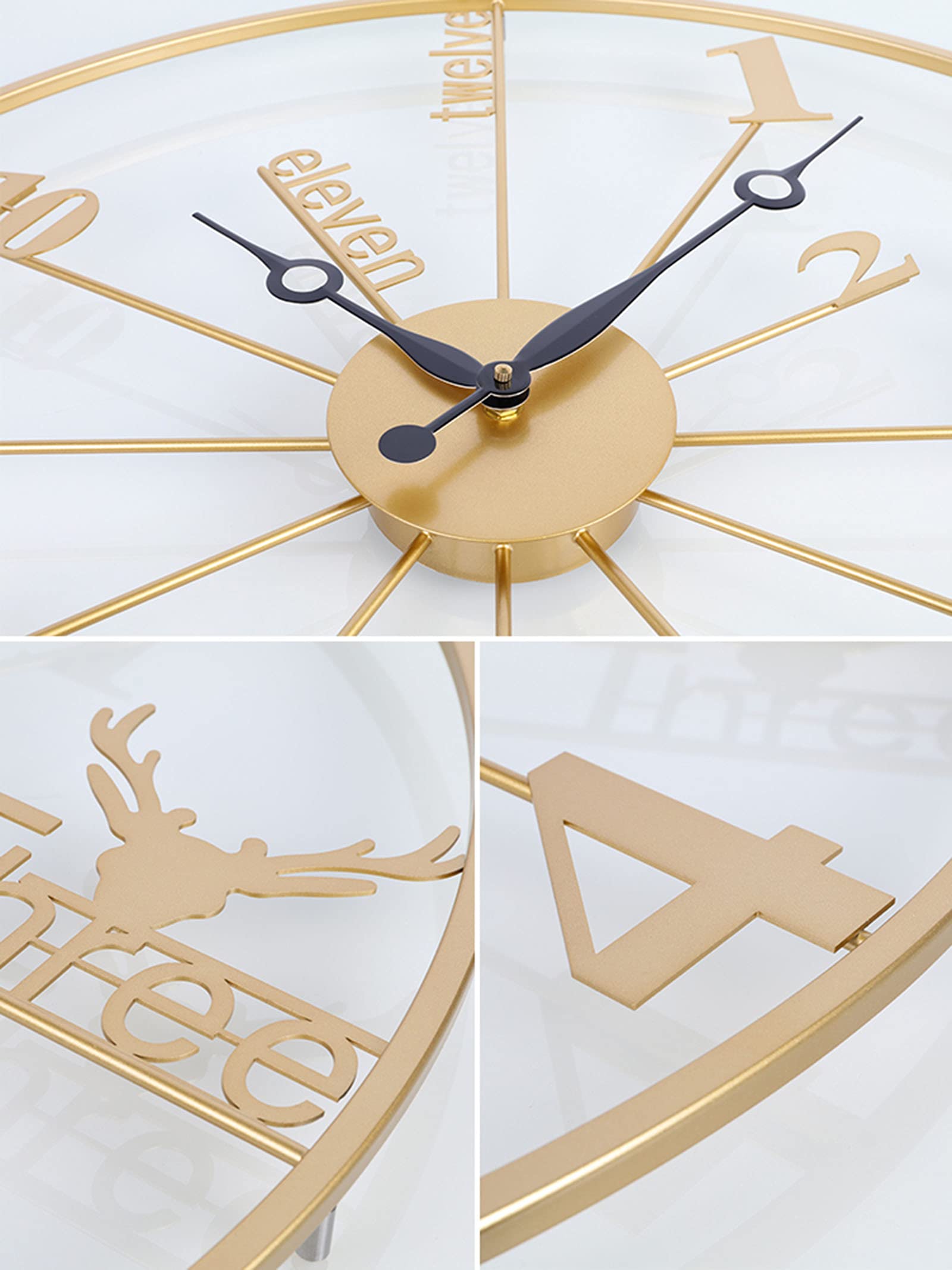 Amazon.co.jp: 大型メタ壁掛け時計、ヴィンテージlクォーツ時計、サ非