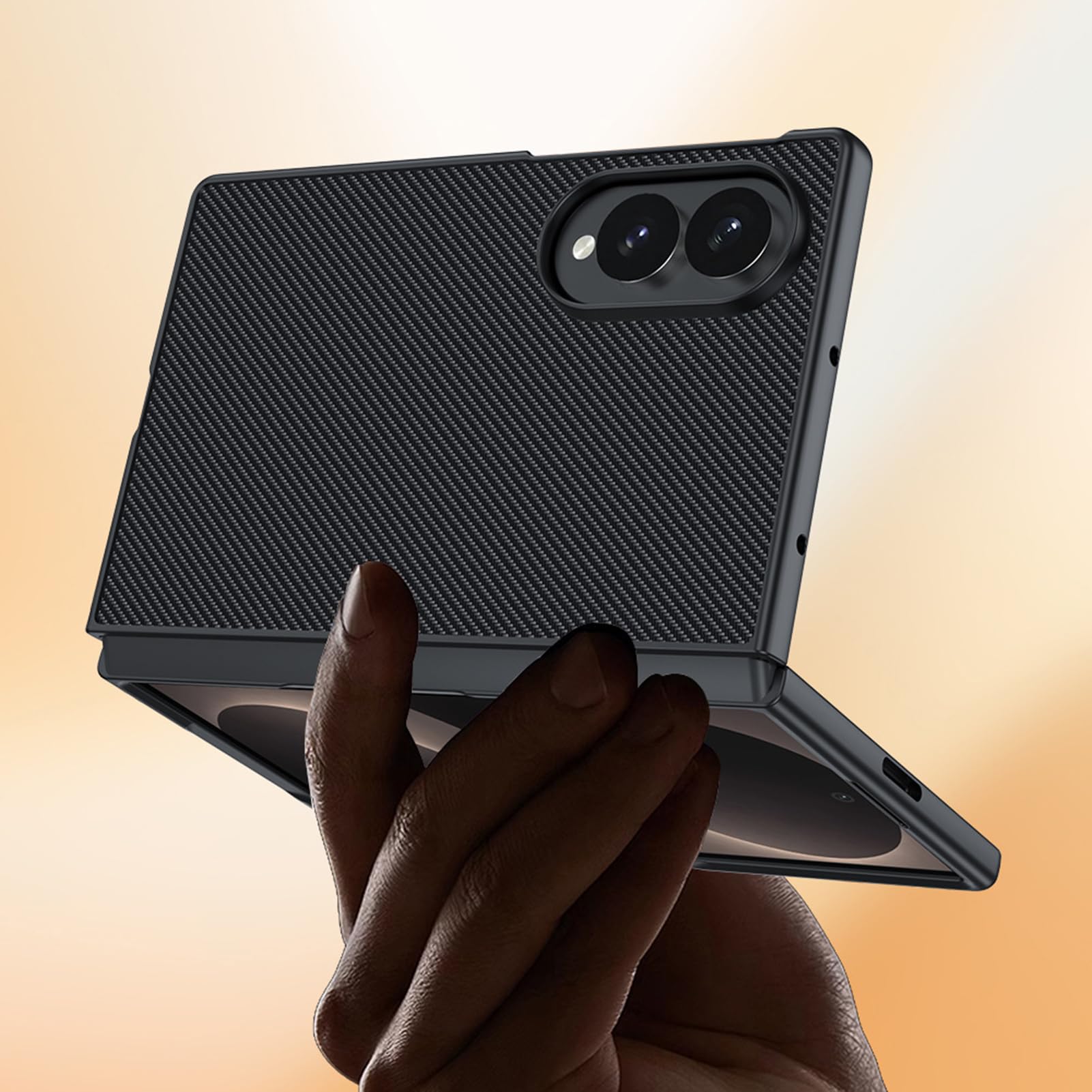 Funda Delgada For Samsung Galaxy Z Fold 8, Funda Minimalista For Hombres Y Mujeres, Funda De Cuero con Protección contra Caídas Y Antihuellas(Green)