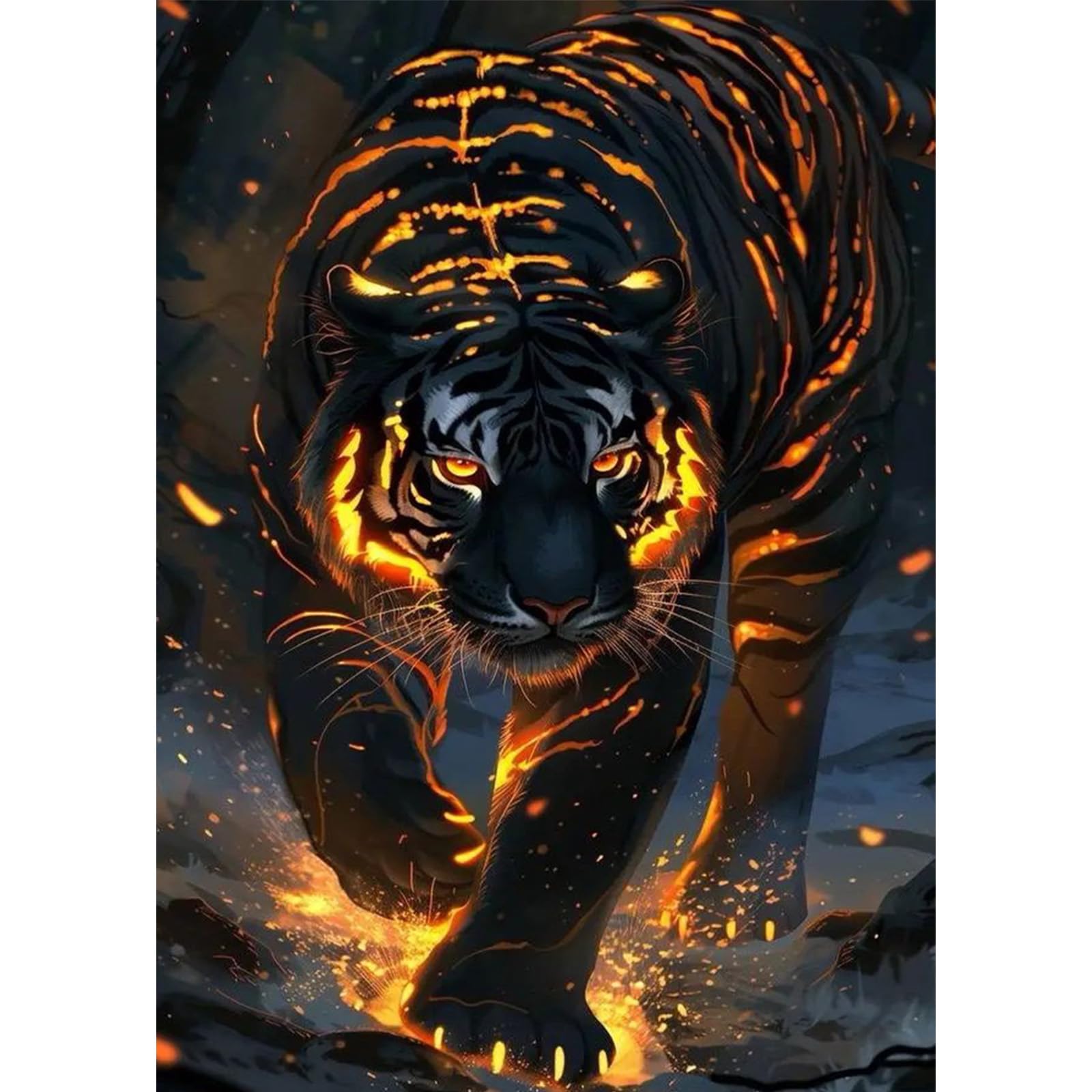 Jawecci Diamond Painting Forest Cat Kit - 5D Full Drill Round, 30x30cm - View #9