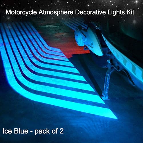 Miniatura 6 de Motorcycle Angel Wings Projection Light Kit Underbody Waterproof Ghost Shadow Lights for Motorcycles - Universal Ice Blue Pack of Pair Azul, Ice
