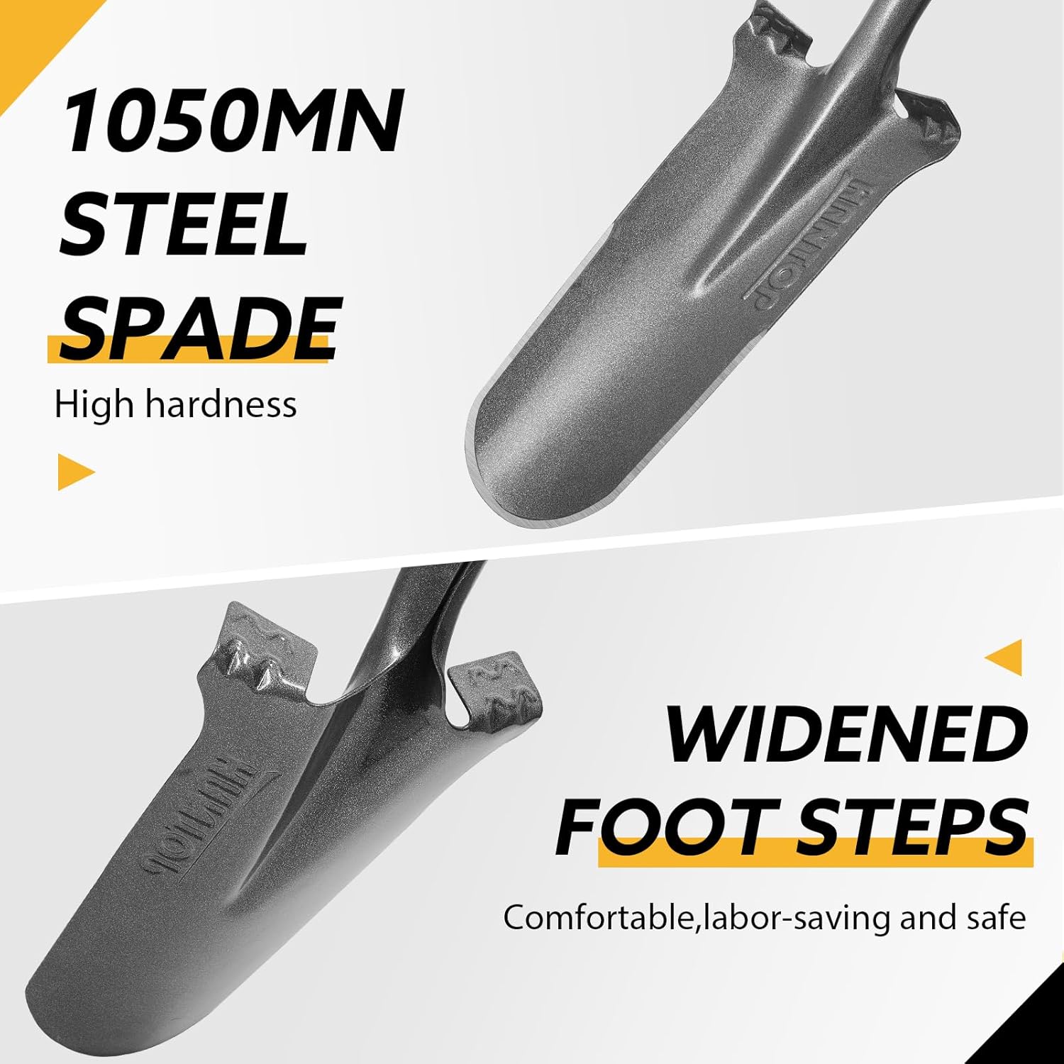 Drain Spade, Digging Garden Shovel with Fiberglass Handle for Digging,Gardening,Trenching,Transplanting,44 inches