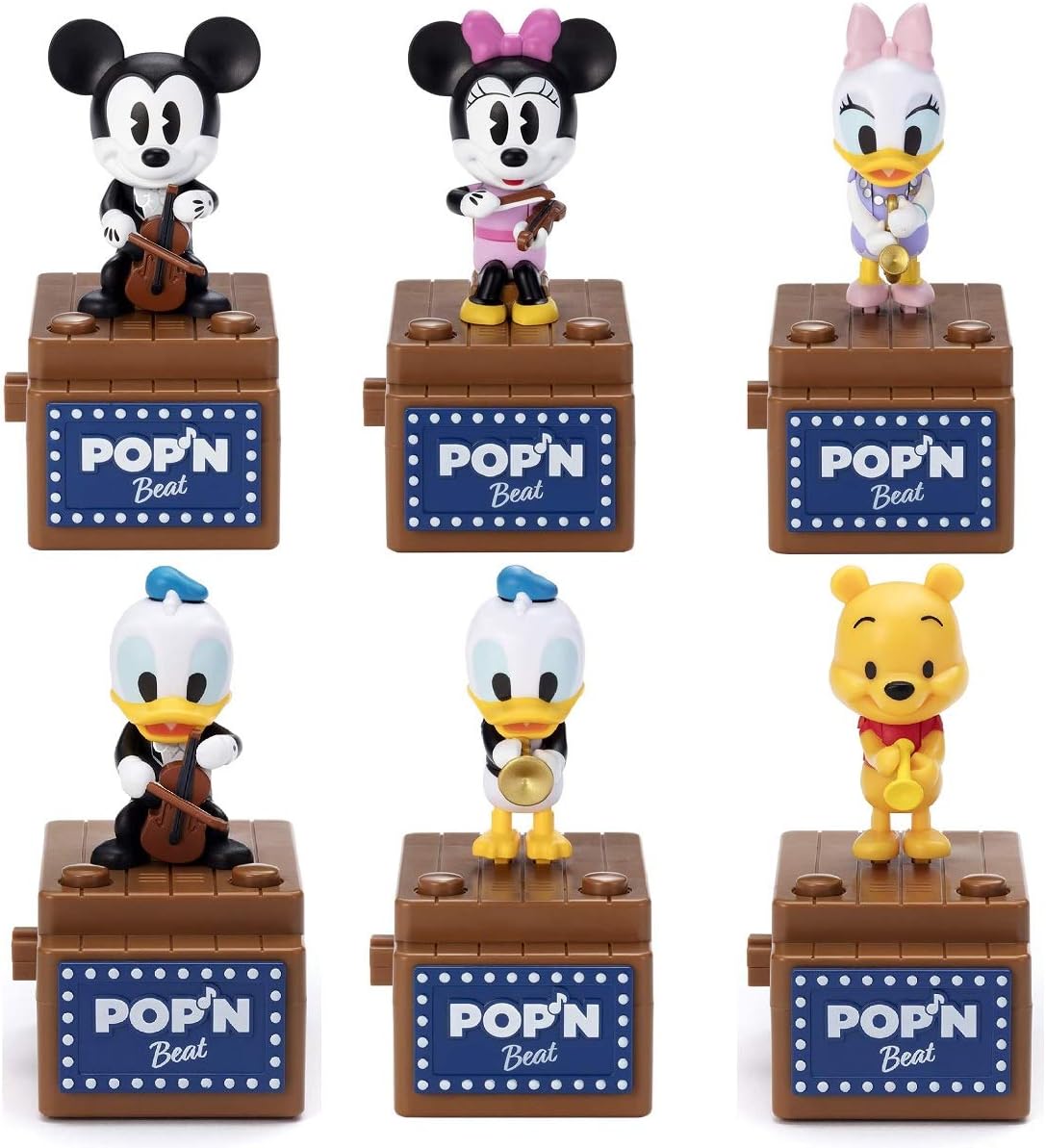 Amazon ディズニー Pop N Beat ポップンビート 6種 セット ミッキー ミニー ドナルド デイジー プー おもちゃ雑貨 おもちゃ