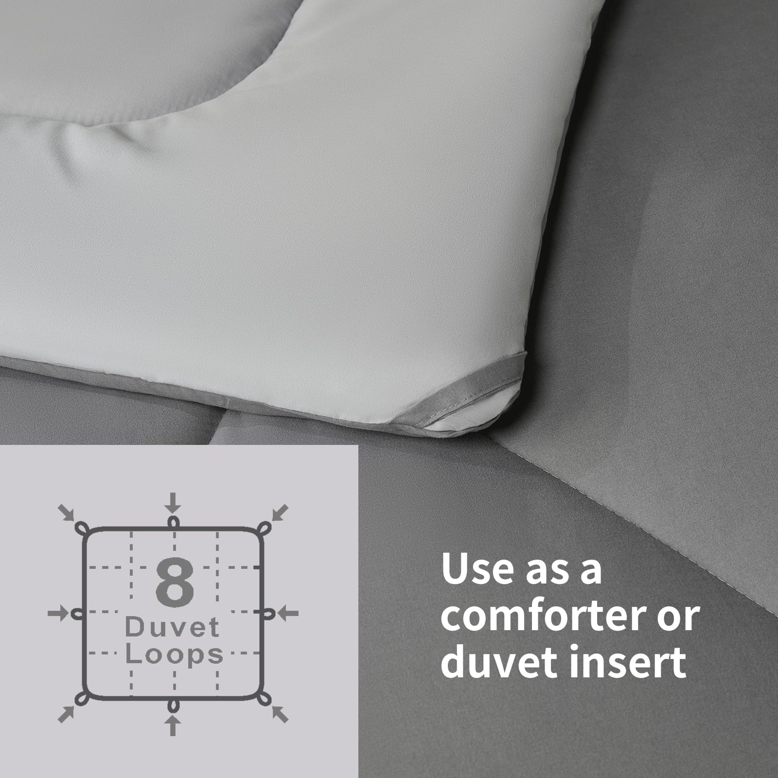 beeweed Bettdecke 135x200 Ganzjahresdecke Wende-Steppdecke Oeko-TEX Zertifiziert 300GSM 4 Jahreszeiten Bettdecken Duvet 135x200cm Weiche Mikrofaser Schlafdecke mit Kissenbezüge