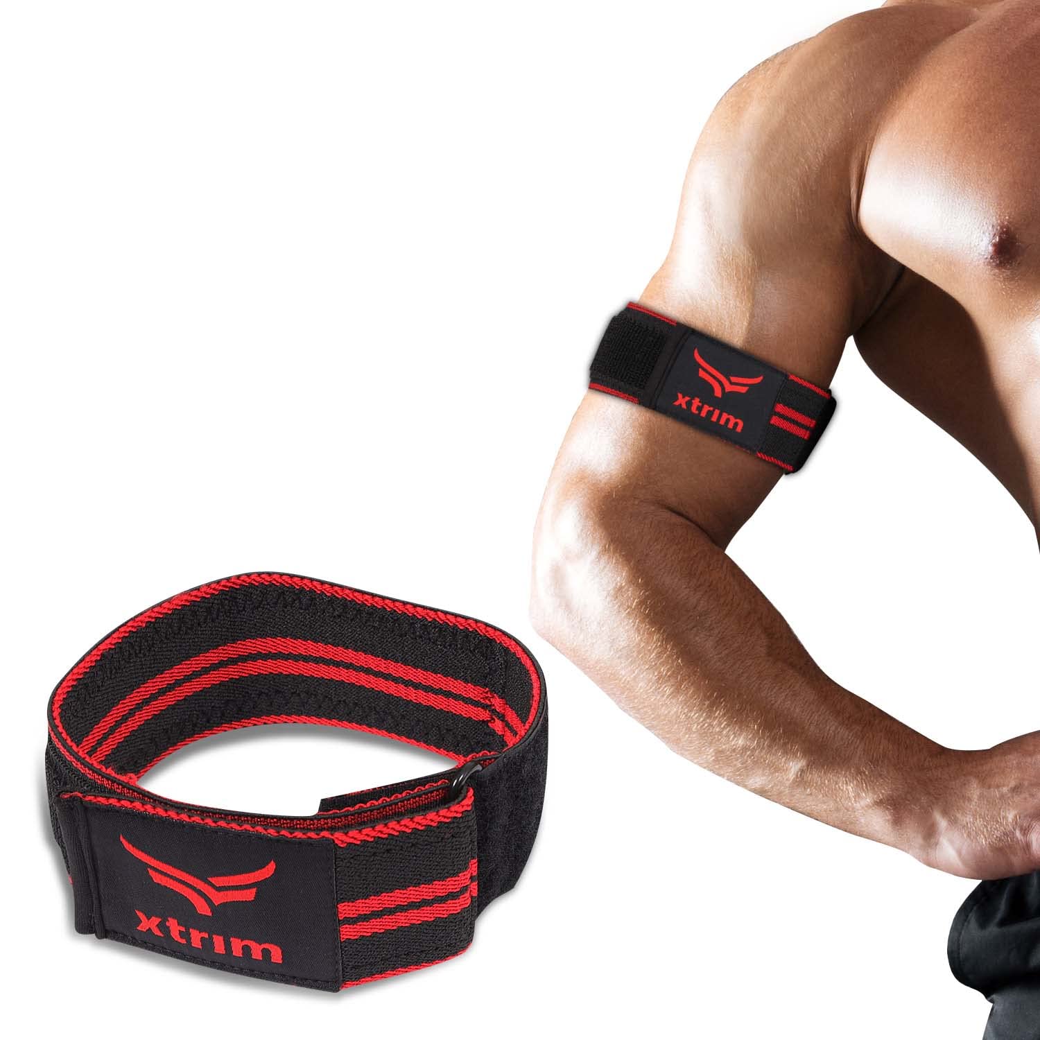 Buy XTRIM Elastic BFR (Blood Flow Restriction) Workout Bands with Hook