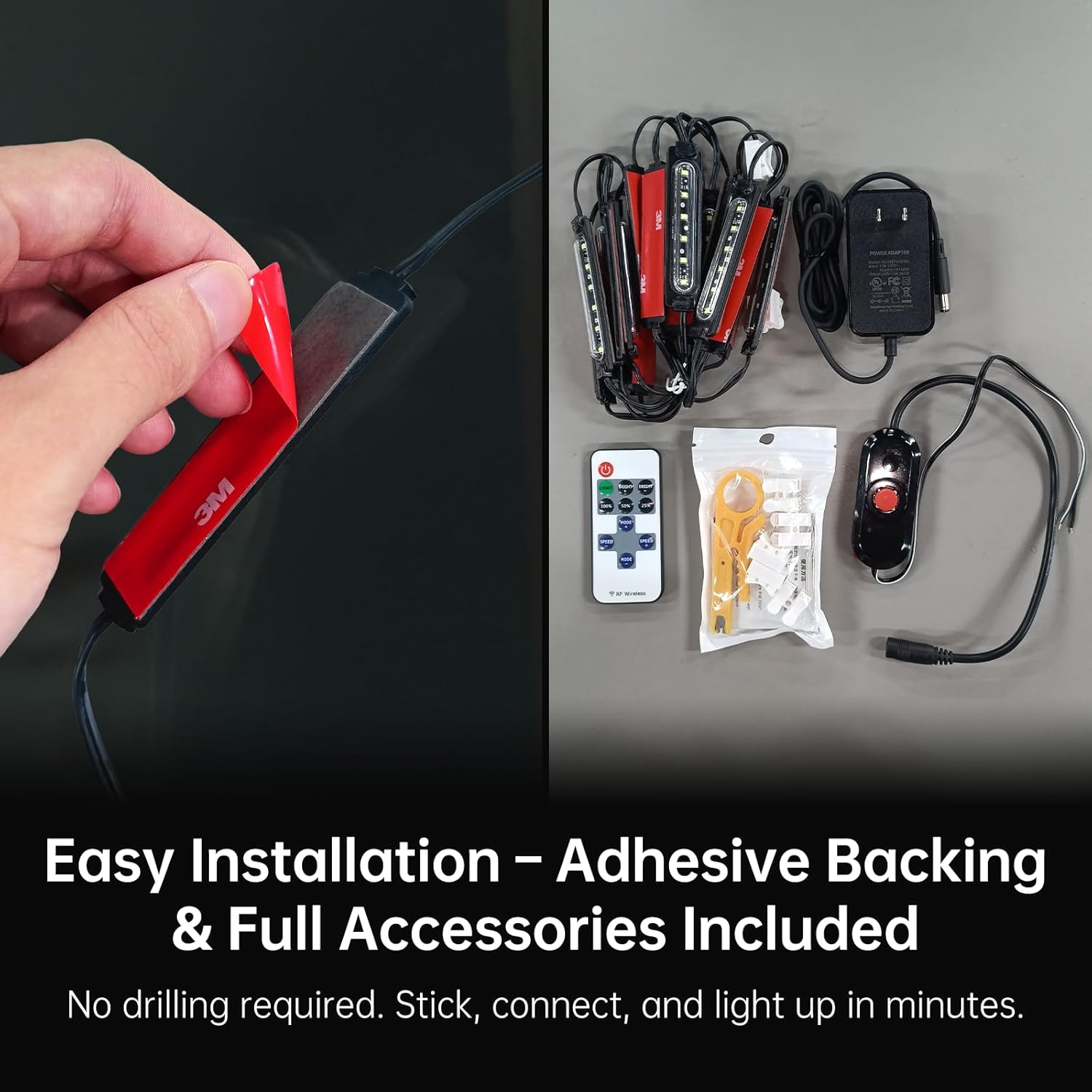 100FT Storefront LED Window Lights, 24V 2835 White Modules – Long Run Stable Brightness, Daytime Visible, Waterproof, Easy Install with 3M Adhesive, Plug & Play Business Sign Lighting