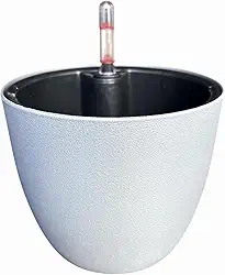 Vaso Autoirrigável com Medidor de Nível de Água 15cm - BRANCO