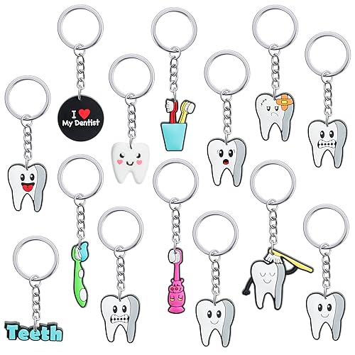 Miniatura 8 de 72 llaveros con forma de diente de dentista, regalo para asistente dental, lindo adorno de dientes, adorno decorativo, regalo dental para