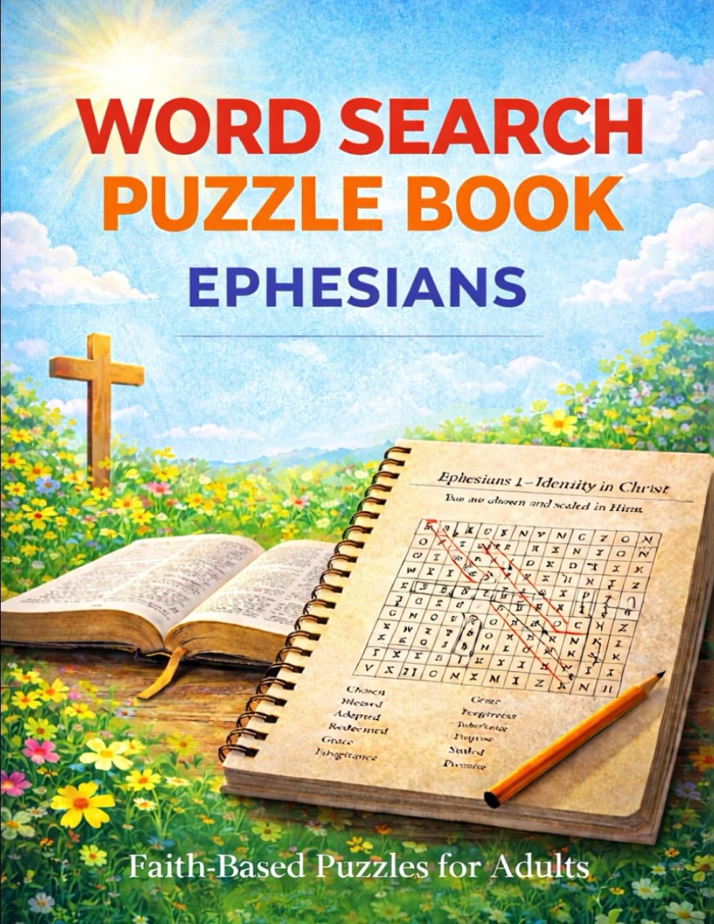 Word Search Puzzle Book Ephesians: 30 Faith-Based Bible Puzzles for Adults