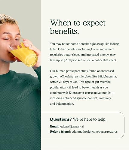 Miniatura 3 de Eden's Suplemento sinbiótico 3 en 1  Prebióticos, probióticos y suplemento de salud intestinal de polifenol