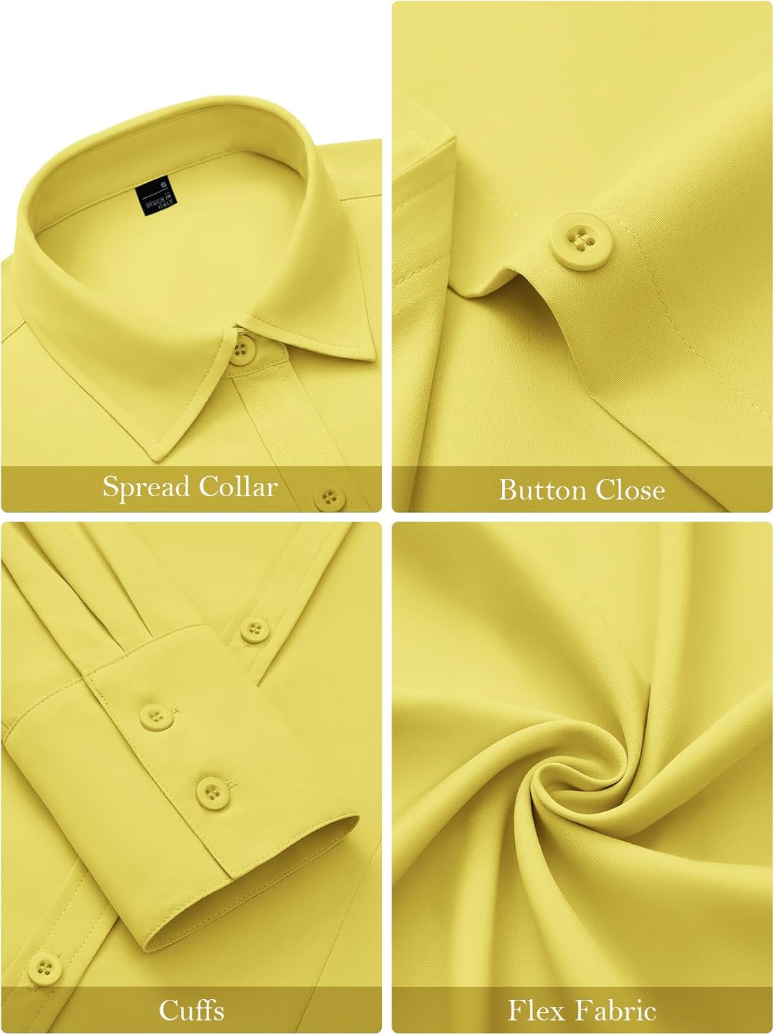 Mutitop Button Down Shirts for Women Long Sleeve Dress Shirts Wrinkle Free Collared Work Office Solid Blouses Corset Tops - Image 5