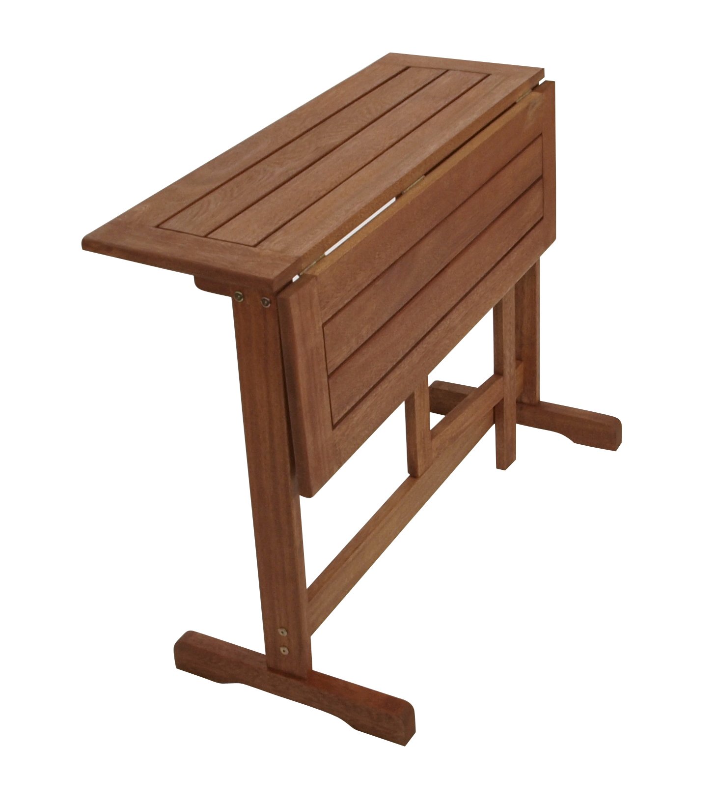 Balkontisch Klappentisch Porto 90x60cm aus Eukalyptus Holz, braun geölt, FSC®-Zertifiziert, Outdoor