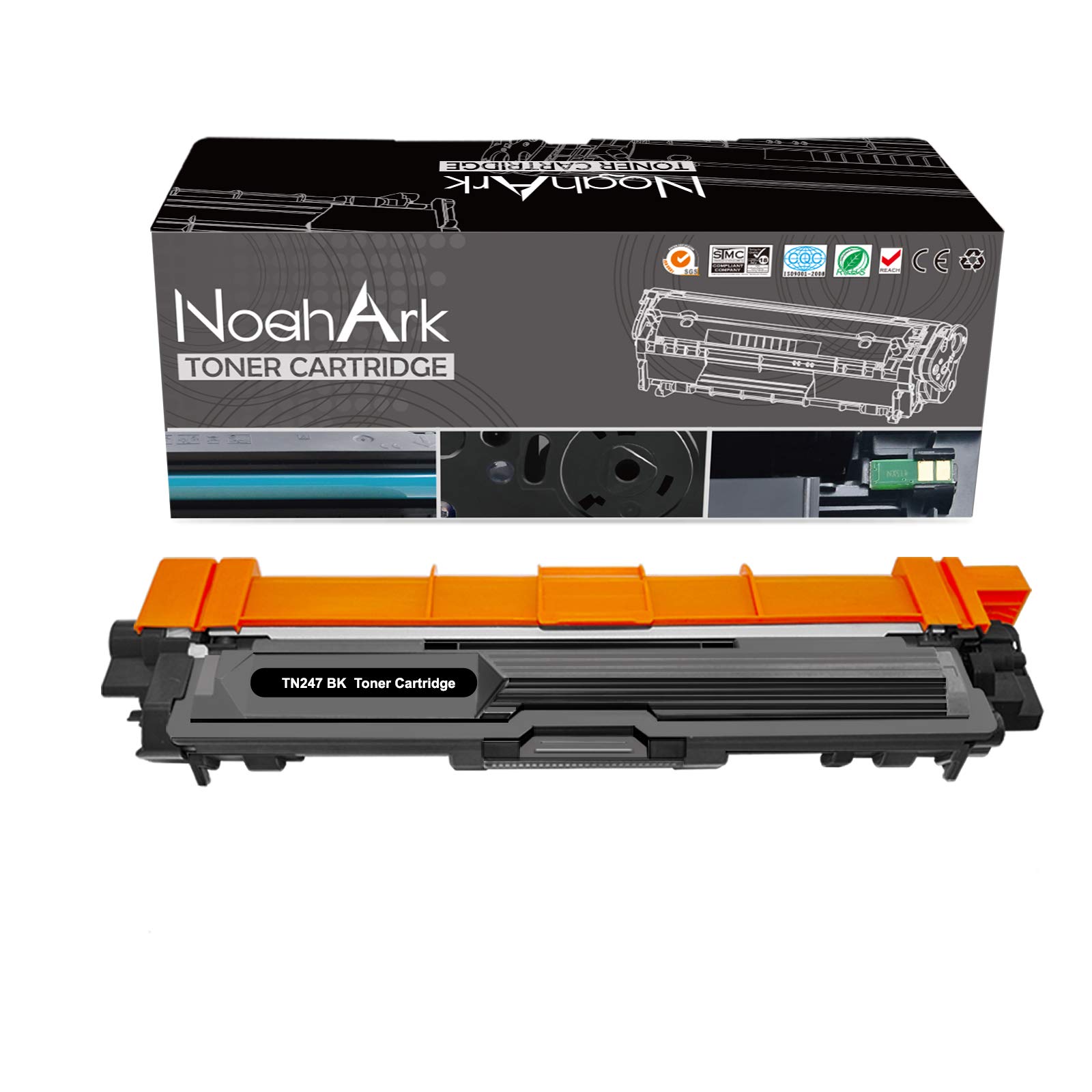 NoahArkCompatible TN-243 TN-247 Toner Cartridge for Brother TN243 TN247 for MFC-L3710CW MFC-L3730CDN MFC-L3750CDW MFC-L3770CDW DCP-L3550CDW DCP-L3510CDW HL-L3230CDW HL-L3230CDW HL-L3230CDW